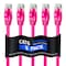 Maximm 25ft Cat6 Pure Copper UTP Ethernet Cable, 5PK, Pink, 5PK CAT6734 - alternate 1