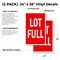 Signmission Lot Full, Vinyl Decals Only 24 Inch x 36 Inch, Vinyl Decal, 2PK DSB-2436-2PACK-Lot Full - alternate 2