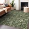 Homeroots 9' X 12' Green Tan And Gray Floral Washable Indoor Outdoor Area Rug 603465 - alternate 7