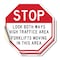 Signmission Stop Look Both Ways High Traffic Ar, 4 inch X 4 inch, Vinyl Decal, 2PK OC-D-2PACK-4-260 - alternate 1