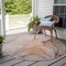 Homeroots 8' Round Gray and Orange Round Abstract Washable Non Skid Indoor Outdoor Area Rug 559393 - alternate 6