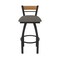 Holland Bar Stool Co Revelle 36in Swivel Extra Tall Bar Stool, Black Wrinkle Finish, Medium Back and Graph Chalice Seat 881 - alternate 5