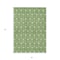 Homeroots 3' X 5' Green And Light Green Geometric Washable Indoor Outdoor Area Rug 596021 - alternate 5
