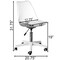 Fabulaxe Clear Acrylic Desk Chair - Armless Office Chair, Height Adjustable, Rolling Chair - Modern QI004673.CL.2 - alternate 7