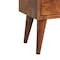 Homeroots 16" Brown Solid Wood Two Drawer Nightstand 701709 - alternate 8
