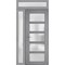 Vdomdoors Front Exterior Prehung FiberGlass Door Frosted Glass / Manux 8002 Grey Ash / Sidelight and Transom MANUX8002EXD-SS-W36+16 x H80+14-RH - alternate 2