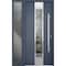 Vdomdoors Steel Door Deux 5755 Gray Graphite Sidelight Exterior Window Stainless Inserts Single Modern Painte DEUX5755EXD-GRE-W36+14 x H80-Left-hand Inswing - alternate 4