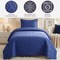 Lavish Home 2-Piece Twin Quilt Set Bedspread & Pillow Sham with Embossed Diamond Pattern Lightweight Quilt Set 66-001-TB - alternate 7