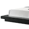 Homeroots Black and Gray Wood And Faux Leather Queen Bed Frame With Attached Nightstands 486240 - alternate 2