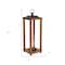 Homeroots 24" Brown And Black Geometric Metal And Solid Wood Floor Lantern Candle Holder 634825 - alternate 7