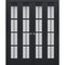Sartodoors Sliding Closet Double Bi-fold Doors Solid Core Modern Interior VEREGIO7412DBF-ANT-96 x 96 (4* 24x96) - alternate 1