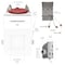 Nuwatt 3 Inch 2 Hour Square Trim Fire Rated Recessed Lighting Canless LED Lights 2700K-5000K, 550LM, 6PK NW-P-SQDL-3-8W-5CT-FR-WH-6P - alternate 6