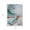 Homeroots 5' X 8' Teal Blue And Terra Cotta Abstract Washable Indoor Outdoor Area Rug 617879 - alternate 2