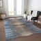 Homeroots 10' X 14' Blue Brown And Sky Blue Striped Washable Indoor Outdoor Area Rug 577985 - alternate 8