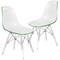 Leisuremod Dover Modern ABS Plastic Dining Side Chair with Metal Base, 2PK EPC19WG2 - alternate 1