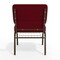 Flash Furniture 21"W Church Chair in Burgundy Fabric w/ Book Rack, 4PK 4-FD-CH0221-4-GV-3169-BAS-GG - alternate 5
