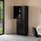Basicwise 66-Inch Multi-Functional Black Finish Kitchen Pantry Cabinet with 4 Doors, 3 Adjustable QI004696.BK - alternate 9