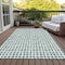 Homeroots 8' X 10' Teal Blue And Ivory Geometric Washable Indoor Outdoor Area Rug 583321 - alternate 6