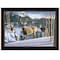 Homeroots Morning View Deer 1 Black Framed Print Wall Art 415647 - alternate 1