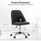 Yssoa Simple Deluxe Armless Office Desk Chair, Modern Cute Swivel Vanity Chair Comfy Home Office Chairs w 3A88HKCHAIROFFICEDGY01 - alternate 4
