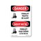 Signmission Safety Sign, OSHA Danger, 14" Height, Rigid Plastic, Forklift Traffic Bilingual OS-DS-P-1014-VV-1265 - alternate 1