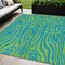 Homeroots 5' X 8' Teal Blue And Green Animal Print Washable Indoor Outdoor Area Rug 600709 - alternate 1