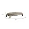 Homeroots 28in X 65in X 20in Ivory Fabric Bone White Upholstery Poly Resin Bench 347541 - alternate 3