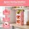 Basicwise Stacking Storage Bins, Plastic, Pink, 9.1 in H, 10.3 in W, 11.1 in L QI003215P - alternate 5