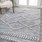 Jonathan Y Sofie Moroccan Trellis High-Low Gray/Cream 4 ft. x 6 ft. Area Rug SNT102A-4 - alternate 5
