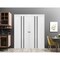 Sartodoors Sliding Closet Double Bi-fold Doors, Planum 0011 White Silk and Aluminum Strips, Sturdy Tracks Mold PLANUM0011DBF-WS-72 x 80 (4* 18x80) - alternate 5