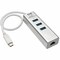 Tripp Lite PORTABLE USB 3.1 GEN 1 GIGABIT ETHERNET ADAPTER WITH 3-PORT HUB, ALUMINUM U460-003-3A1G - alternate 1
