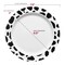 Smarty Had A Party 7.5" White w/Black Dalmatian Spots Round Dispos. Plastic Appetizer/Salad Plates (120 Plates), 120PK 957BG-CASE - alternate 7