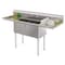 Koolmore 72 in. 18-Gauge Two-Compartment Sink with Dual 18 in. Drainboards, Bowl Dimensions 18''x18''x14'' KM-SB181814-18B3 - alternate 5