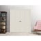 Vdomdoors Sliding Closet Double Bi-fold Doors 96 x 84 inches, Mela 7001 Painted Creamy, Sturdy Tracks Molding MELA7001DBF-CRF-96 x 84 (4* 24x84) - alternate 3