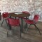 Regency Round Kee Breakroom Table W/ 4 M Stack Chairs, 48 in W, 48 in L, Neo Walnut TB48RNDNWBPBK47BY - alternate 3