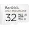 Sandisk High Endurance 32 GB microSD - 100 MB/s Read - 40 MB/s Write - 2 Year Warranty SDSQQNR032GAN6IA - alternate 2