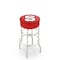 Holland Bar Stool Co 30" North Carolina State Cushion Seat, 2-Ring Chrome Swivel Bar Stool L7C130NCarSt - alternate 1
