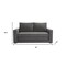 Homeroots 63" Gray Fabric Sleeper Sofa 574001 - alternate 8