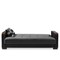 Homeroots 87" Dark Gray And Black Chenille And Faux Leather Sleeper Sofa And Toss Pillows With Brown Legs 607177 - alternate 6