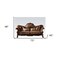 Homeroots 73in Dark Brown And Brown Velvet Loveseat and Toss Pillows 374216 - alternate 3