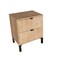 Homeroots 24" Oak Two Drawer Faux Wood Nightstand 533813 - alternate 1