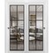 Sartodoors Sliding Closet Bypass Doors with Clear Glass, Lucia 2366 White Silk and Aluminum Strips, Sturdy Ra LUCIA2366DBD-WS-64 x 80 (2* 32x80) - alternate 1