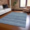 Homeroots 5' X 8' Blue And Gray Striped Washable Indoor Outdoor Area Rug 615837 - alternate 7