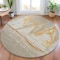 Homeroots 8' Taupe And Gold Round Nautical Washable Indoor Outdoor Area Rug 631049 - alternate 6