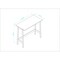 Homeroots Modern Natural And White Narrow Table Desk 389025 - alternate 6