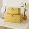 Vintiquewise Set of 2 Decorative Wooden Storage Boxes with Gold Accent for Keys, Jewelry, Makeup, or Extras, Gold QI004862.GD - alternate 5