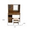 Homeroots 37" Brown Wood Lighted Mirrored Dresser 691717 - alternate 5