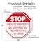 Signmission Stop Private Property No Hunting or, 10 inch X 10 inch, Aluminum Metal Signs, 2PK OC-A-2PACK-10-207 - alternate 4