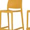 Homeroots Set of Four 26" Yellow Heavy Duty Plastic Low Back Outdoor Counter Height Bar Chairs 565372 - alternate 5