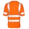 Dome75 Short Sleeve Safety Shirt, ANSI/ISEA 107-2020 Class 2, Polyester, HiVis Orange, 3X DSS1431 - alternate 3